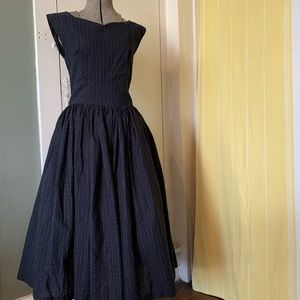 NWT ModCloth 1950s Style Cotton Embroidered Dress